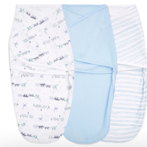 aden + anais rising star baby cotton easy swaddle size 0-3 months