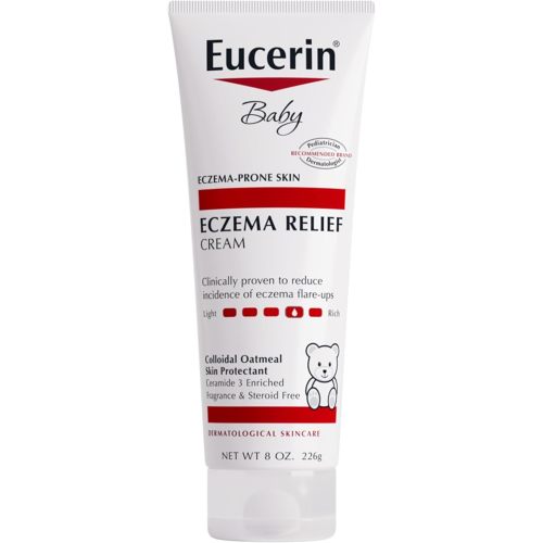 Eucerin Baby Eczema Relief Body Cream, Fragrance Free Baby Eczema Cream with Colloidal Oatmeal, Ceramide-3 and Licorice Root Extract, 8 Oz Tube