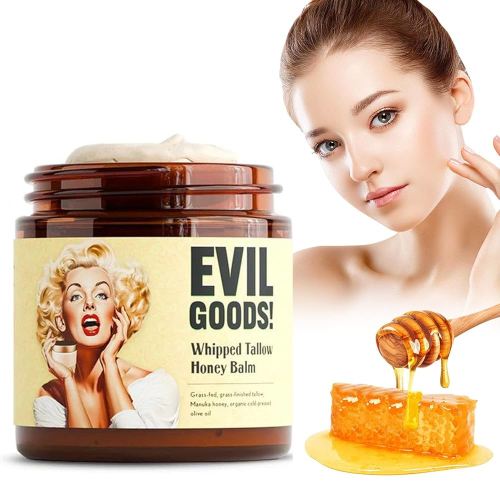 Whipped Beef Tallow and Honey Balm,Tallow Honey Balm,Tallow Face Moisturizer,Grass Fed Grass Finished Face Cream,Hydrates and Nourishes the Skin