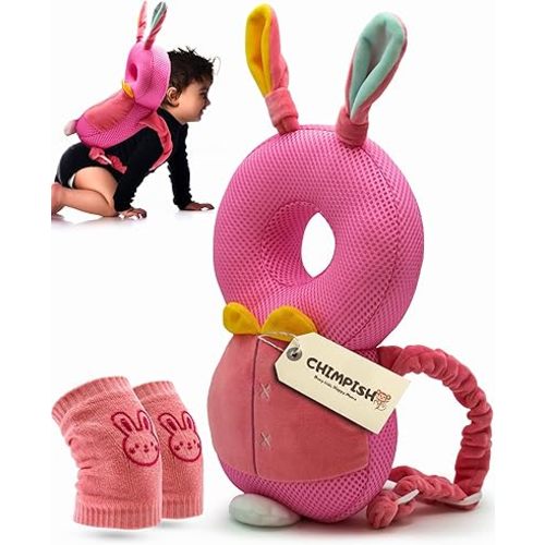 Baby Backpack Head Protection - Rabbit, Wide Size Cushion, Effective Baby Fall Back Head Protector Cushioning, Superior Head Protector for Baby Walking