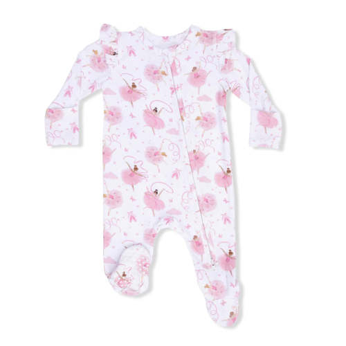 Two Way Ruffle Footie | Ribbon Ballerinas