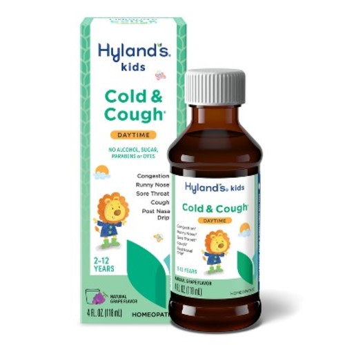 Hyland's Kids Cold & Cough Syrup Daytime - Grape - 4 fl oz: Homeopathic, Liquid, Allium Cepa