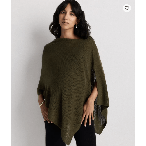 Lightweight Cotton Cashmere Nursing Shawl in Olive