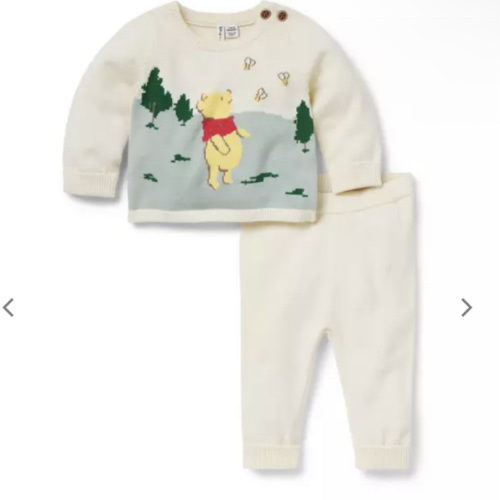 Baby Jet Ivory Disney Winnie The Pooh Baby Matching Sweater Set by Janie and Jack