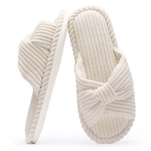 TRANSLINK Slippers for Women Cloud Like Memory Foam Slides Trendy Corduroy Design