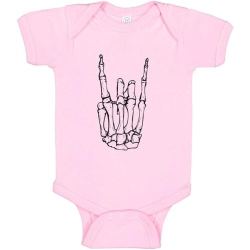 Skeleton Rock Hand Graphic Baby Infant Bodysuit