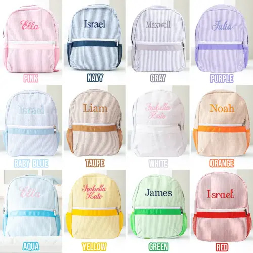 Seersucker Bookbag