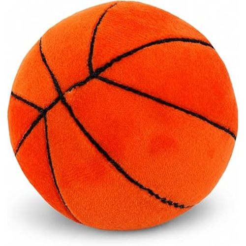 June Garden 3" My First Basketball - Plush Baby Rattle Sensory Toy - Safe Soft Sports Toy for Infants Boys and Girls