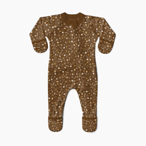 Goumi Kids Mountain Collection Organic Cotton Footie - Trillium, 0-3m