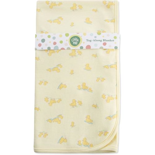 Little Me Blankets for Baby Gender Neutral Duckies Swaddling Receiving Blanket, 30 x 27 Inches