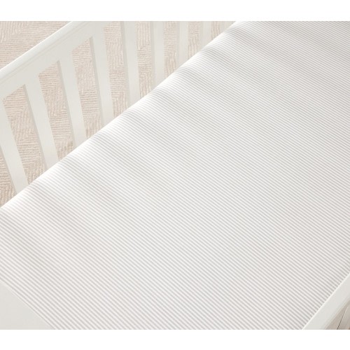 Oxford Stripe Organic Crib Fitted Sheet
