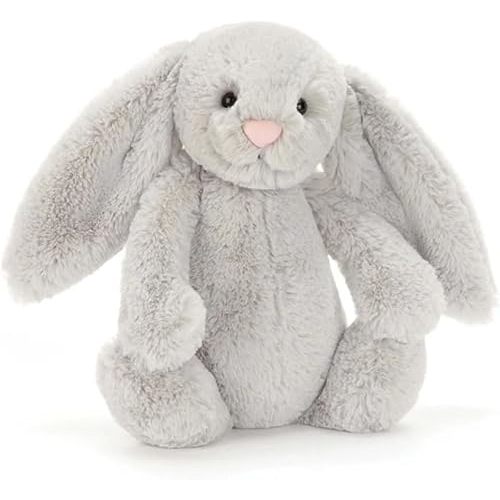 Jellycat Bashful Silver Bunny Medium - L: 9cm x W: 12cm x H: 31cm