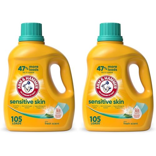 ARM & HAMMER Sensitive Skin Plus Fresh Scent, 170 Loads Liquid Laundry Detergent, 170 Fl oz