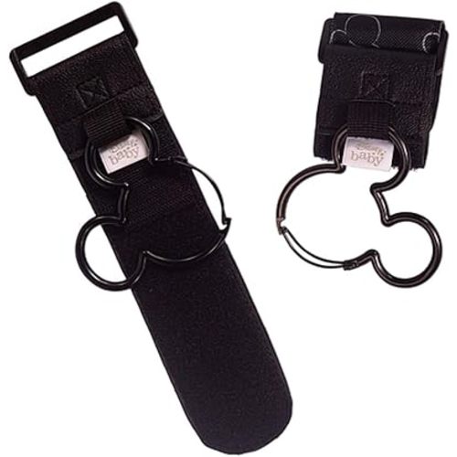 Disney Baby by J.L. Childress Baby Stroller Hooks - Essential Travel Accessories for Mom, Carabiner Clip for Stroller, Heavy Duty, Holds Water Bottles & Diaper Bags - Mickey Mouse, 2 Pack