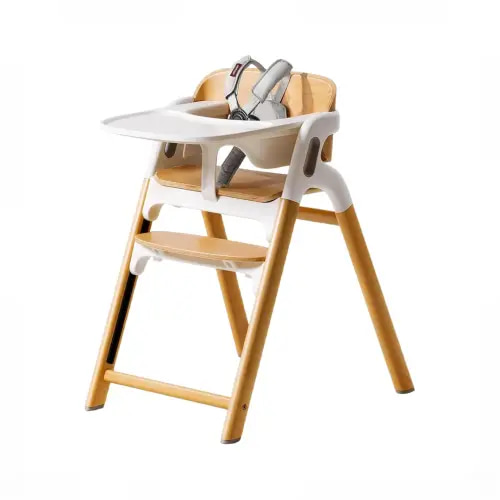 Momcozy DinerPal Wooden High Chair, Natural Wood, without Cushion