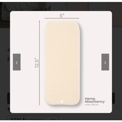 4 Layer Hemp Insert 5 Pack with Snaps