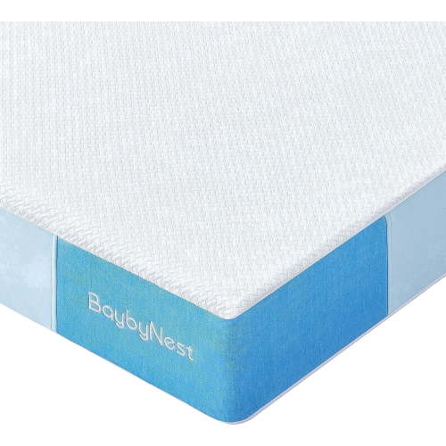 BaybyNest Crib Mattress 52"x27.5"x6" Crib Mattress, Dual-Sided 100% Knitted Fabric Moisture-Non-Toxic Wicking Cover