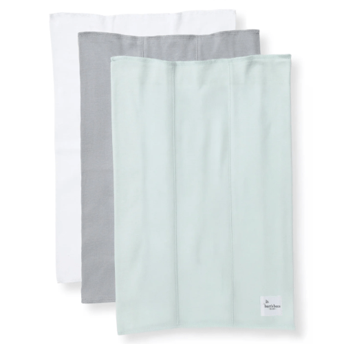 Quarry Solid Organic Baby Burp Cloths Pack of 3