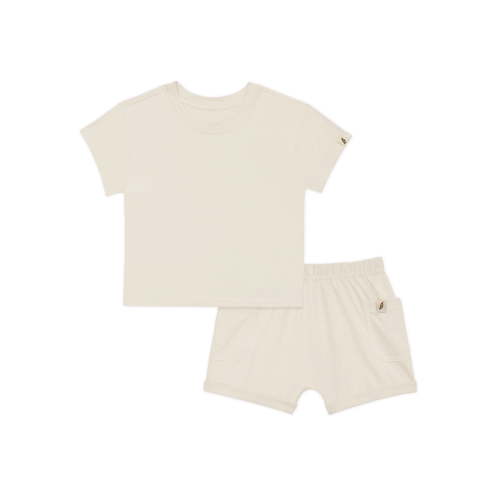 easy-peasy Baby Organic Cotton T-Shirt and Shorts Set, 2-Piece, Sizes 0-24 Months
