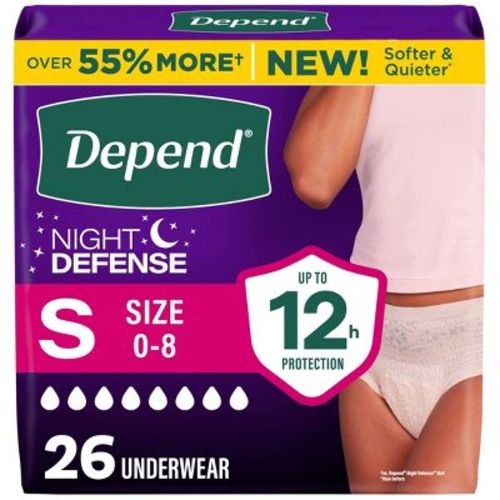 Depend Night Defense Incontinence Underwear - Women's - Small