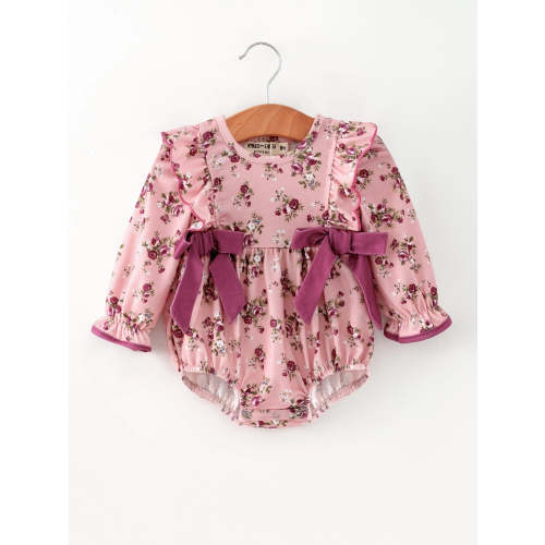 Rylee Faith Girls Purple Floral Bubble – Howdy House Kids