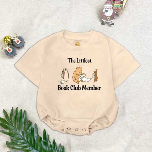 The Littlest Book Club Member Romper, Classic Bear and Friends Baby Bodysuit, Vintage Storybook Infant Clothes, Reading Theme Baby Gift