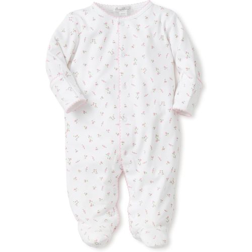 Kissy Kissy Baby Girls Garden Roses Print Snap Front Footie Pajamas, Newborn to 9 Months