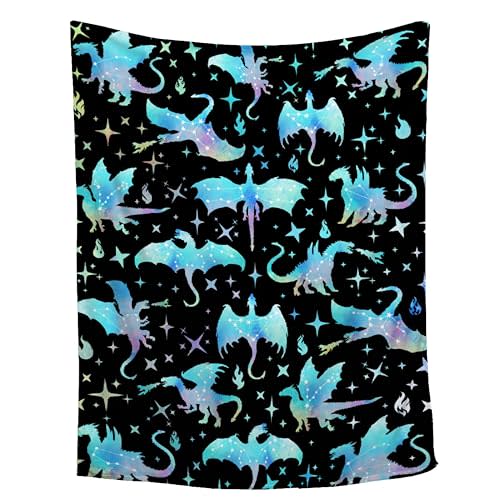 Dragon Blanket for Dragon Lovers - Super Soft Flannel Throw Blanket for Boys, Teens, Adults - Warm & Cozy for Sofa, Couch, Bed - Plush, 40"x50" - All Seasons, Kids/Baby