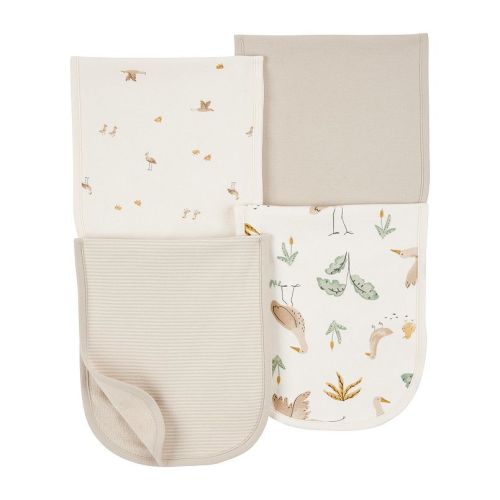 Baby Carter's 4-Pack Stork Print Burp Cloths
