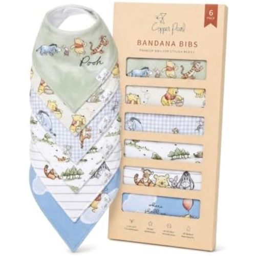 Winnie the Pooh - Copper Pearl Baby Bibs 6 Pack