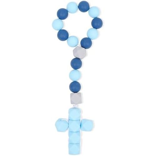 Baptism Silicone Rosary, God Bless Kids First Rosary,My First Rosary with A Cross, Christian Communion Party Decorations, Rosary, Silicone Ten-Year Rosary, First Rosary