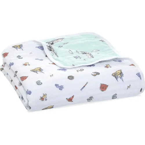 aden + anais Dream Blanket-Muslin Baby Blankets for Girls & Boys-Ideal Lightweight Newborn Nursery & Crib Blanket-Unisex Toddler & Infant Bedding-Shower & Registry Gift, Hogwarts Essentials