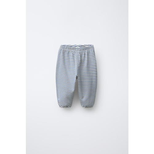 STRIPED JOGGING PANTS - Ecru / Red | ZARA United States