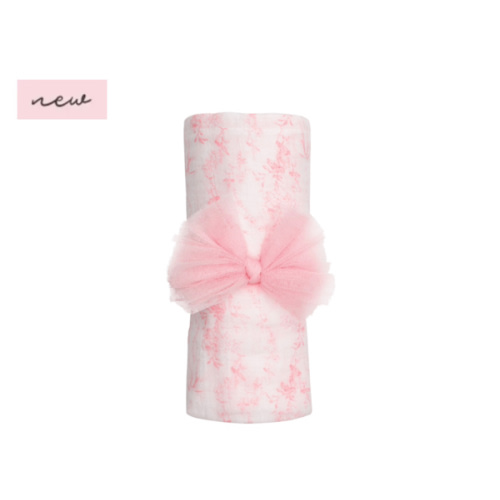 Pink Toile Swaddle & Headband Set | Elegant Baby Essentials Set | Mud Pie