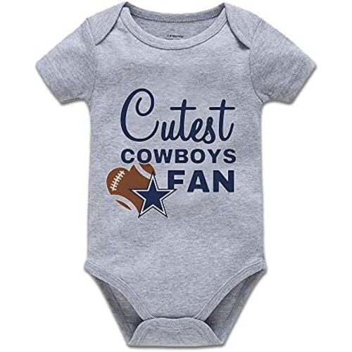 Cutest Cowboys Fan Infant Bodysuit Football Jumpsuit Rompers