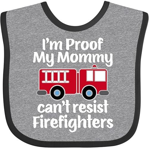 inktastic Firefighter Daddy Baby Fireman Baby Bib