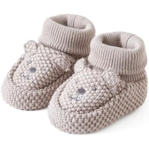 Jastore Newborn Baby Boys Girls Warm Booties Infant Cartoon Knit Soft Socks Shoes