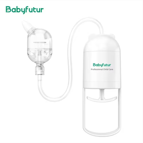 Babyfutur Manual Baby Nasal Aspirator, Nose Cleaner with Soft Silicone Tip, Adjustable Quiet Suction, for Newborns, Infants, Toddlers