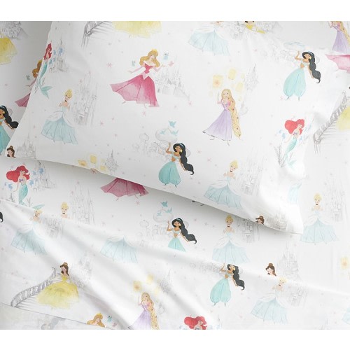 Disney Princess Castles Organic Toddler Bed Sheet Set