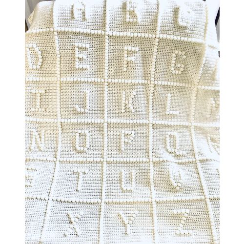 ABC Blocks Crochet Baby Blanket/Baby Shower Gift