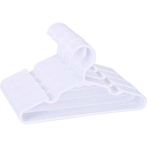 40 Pack White Kids Hangers 11.6 Inch - Baby Clothes Hangers for Toddler & Child, Durable Plastic Children's Hangers for Closet, Pants, Coats, Skirts (Non-Slip, Space-Saving)