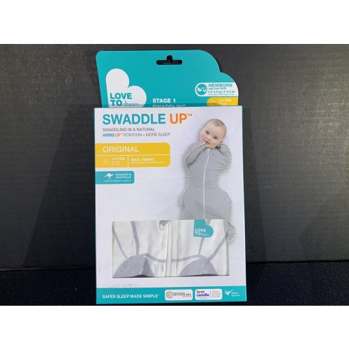 Love To Dream Swaddle UP Stage 1 Swaddling Swaddle Wrap - White - Newborn