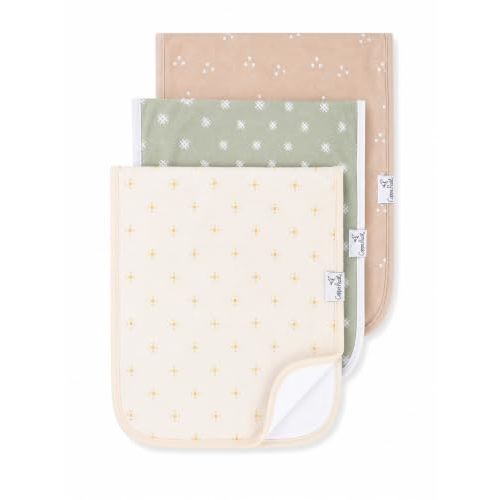 Copper Pearl Premium Baby Burp Cloths - 3-Pack Large Cotton Burp Cloths, Extra Soft Spit Up Rags with 3 Absorbent Layers, Perfect for Baby Boy and Baby Girl Gifts (21" x 10" Size, Santa Fe Set)