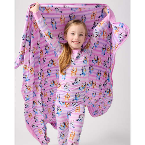 Pink Bluey Dance All Day Large Cloud Blanket | Little Sleepies