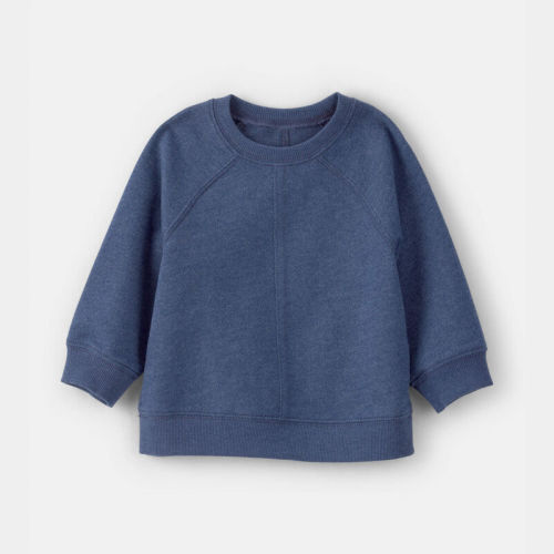 Baby Boy French Terry Pullover Sweatshirt - Blue | Carter’s Oshkosh Canada