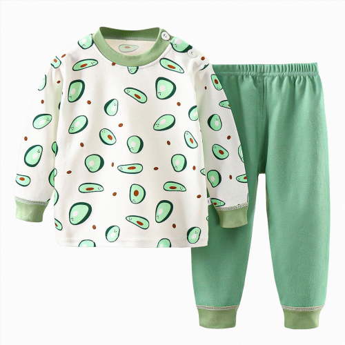 HCNTES Toddler Baby Boy Fall Winter Clothes Long Sleeved Pullover Shirt + Pants 2 Pcs Casual Dailywear & Loungewear Outfits Set For Kids(Green,3-6 Months)