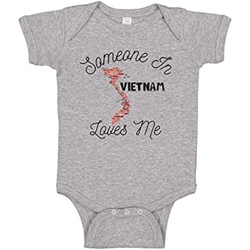 Someone in Vietnam Loves Me Vietnamese Baby Bodysuit One Piece or Toddler T-Shirt Gift from Expat or International Family