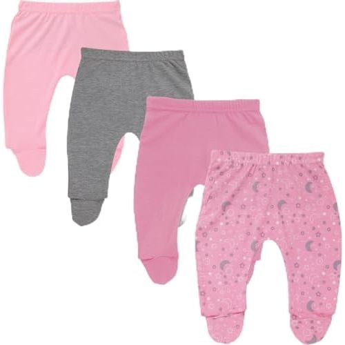 123 Bear 100% Cotton Baby Pants/Leggings with Footies 100% Cotton Unisex Boys Girls