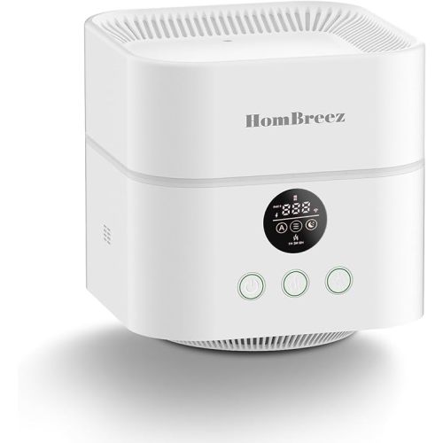 Air Purifier and Humidifier Combo for Bedroom, Covers Up to 200ft², H13 True HEPA Filter, 500ML Water Tank, Quiet Cool Mist Top Fill Essential Oil Diffuser for Baby, Pet Room, APP Control