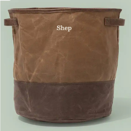 Personalized Kids Waxed Canvas Laundry Basket